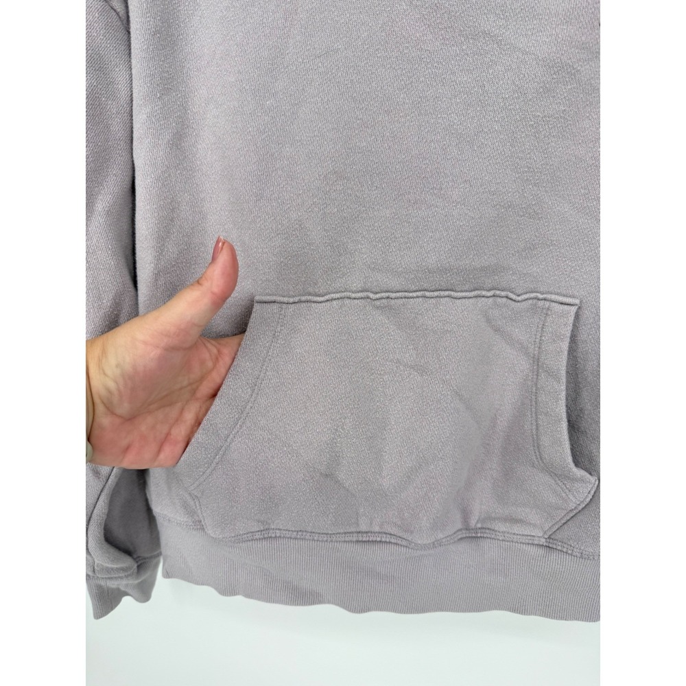PINK Victoria's Secret Hoodie Women XS Gray Graphic Pullover Relaxed Fit - Picture 4 of 9